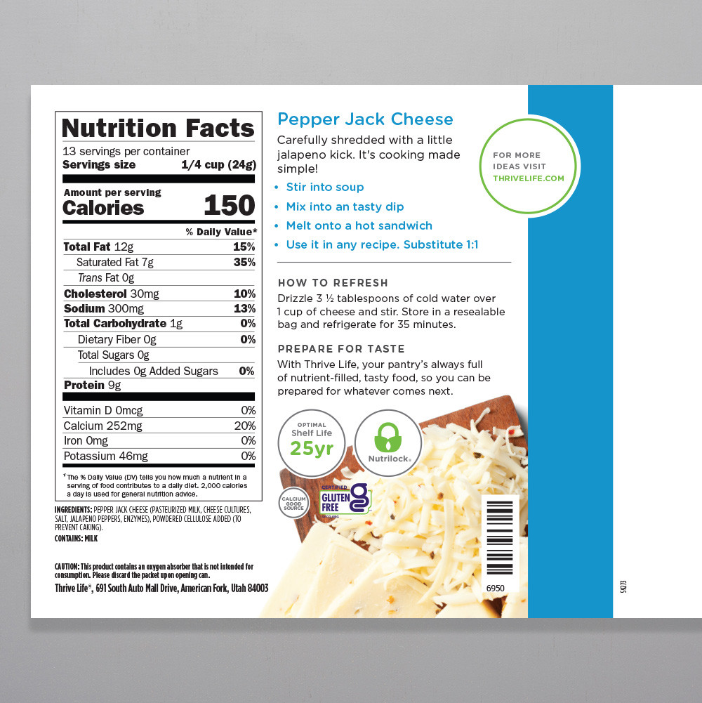 Pepper Jack Cheese Freeze Dried