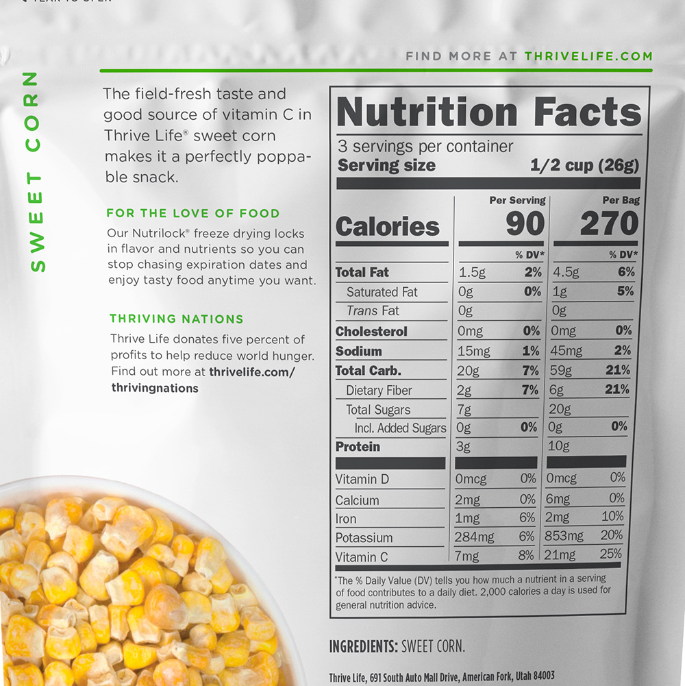 Sweet Corn Snackies Pouch